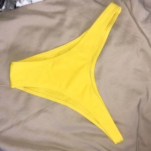 Brand new yellow ribbed bikini bottom Large zaful